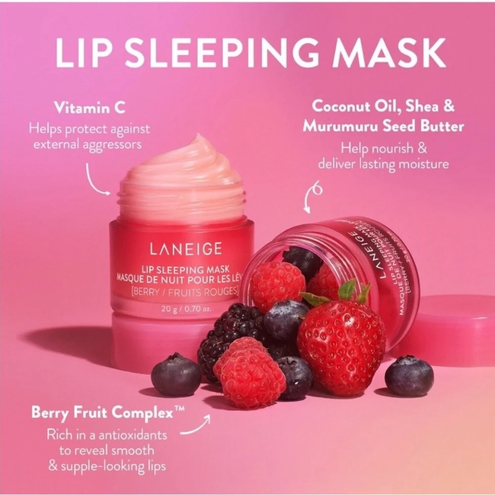Laneige Lip Sleeping Mask - Berry - Mini Size .1 oz / 3 g